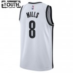 Maillot NBA Brooklyn Nets Patty Mills 8 Nike 2022-23 Association Edition Blanc Swingman - Enfant